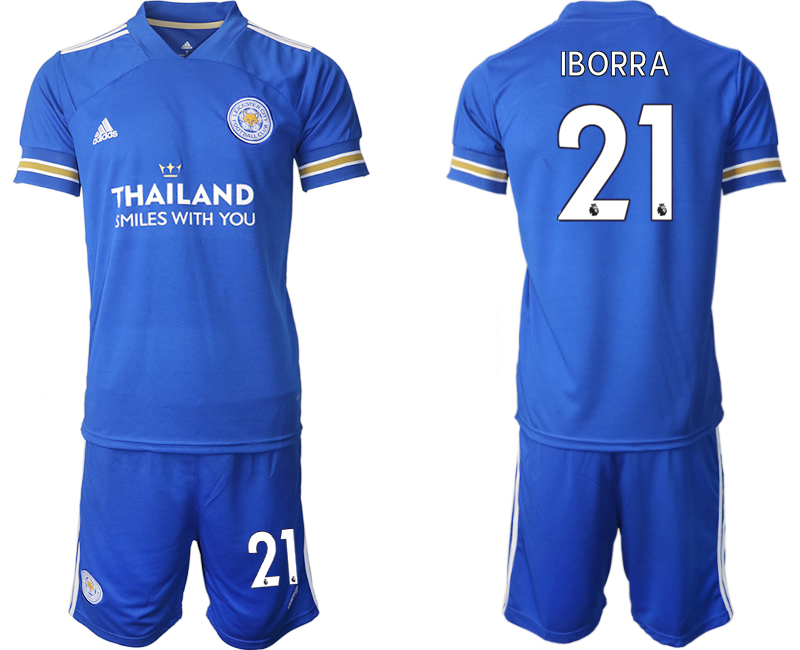 Men 2020-2021 club Leicester City home #21 blue Soccer Jerseys->leicester city jersey->Soccer Club Jersey